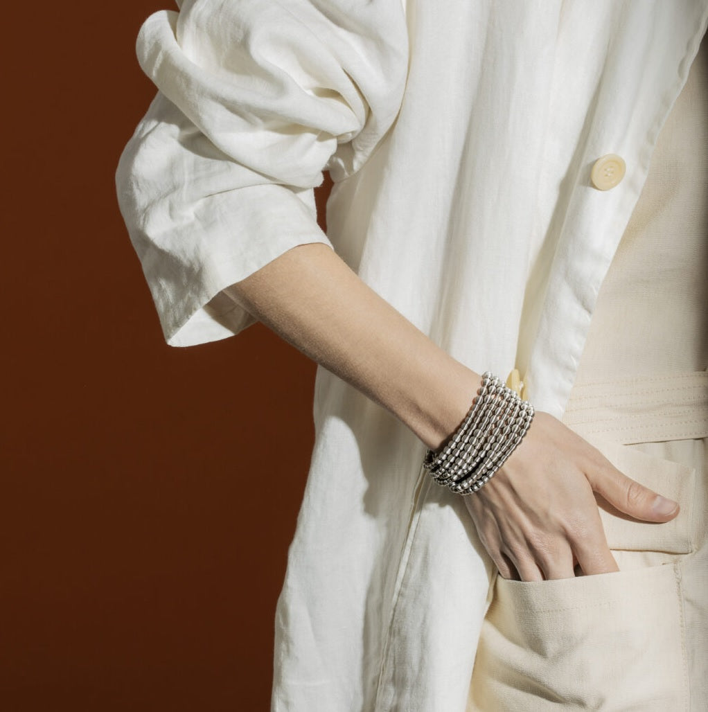 Chapelet Stainless Steel Bracelet (Set of 8)