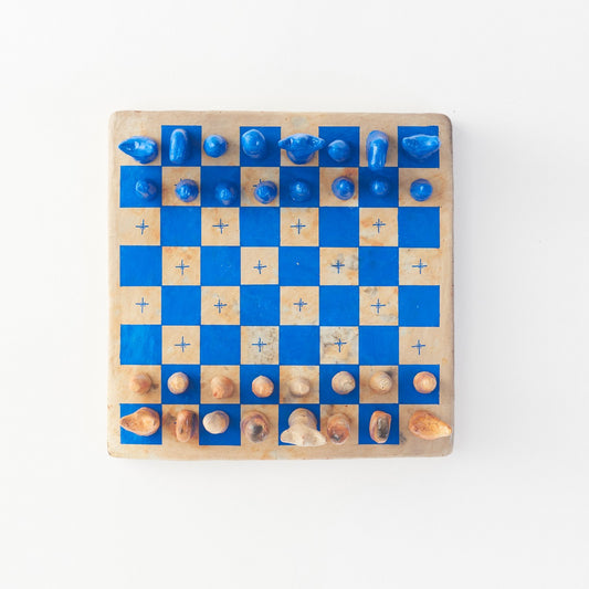 Flaÿou Clay Chess Set (Neon Blue)