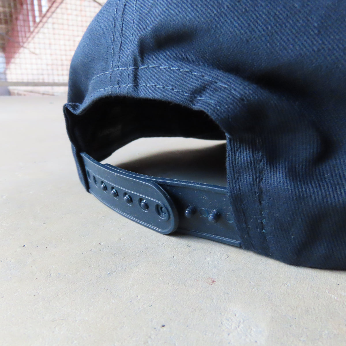 FreshGrass Hat: Navy Rope Hat with Cursive Logo