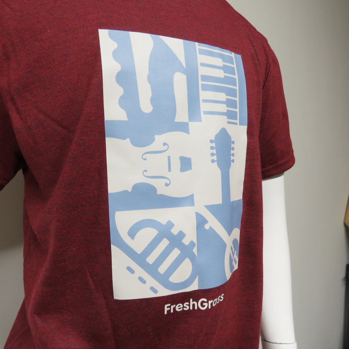FreshGrass Youth Tee: Red with Instruments
