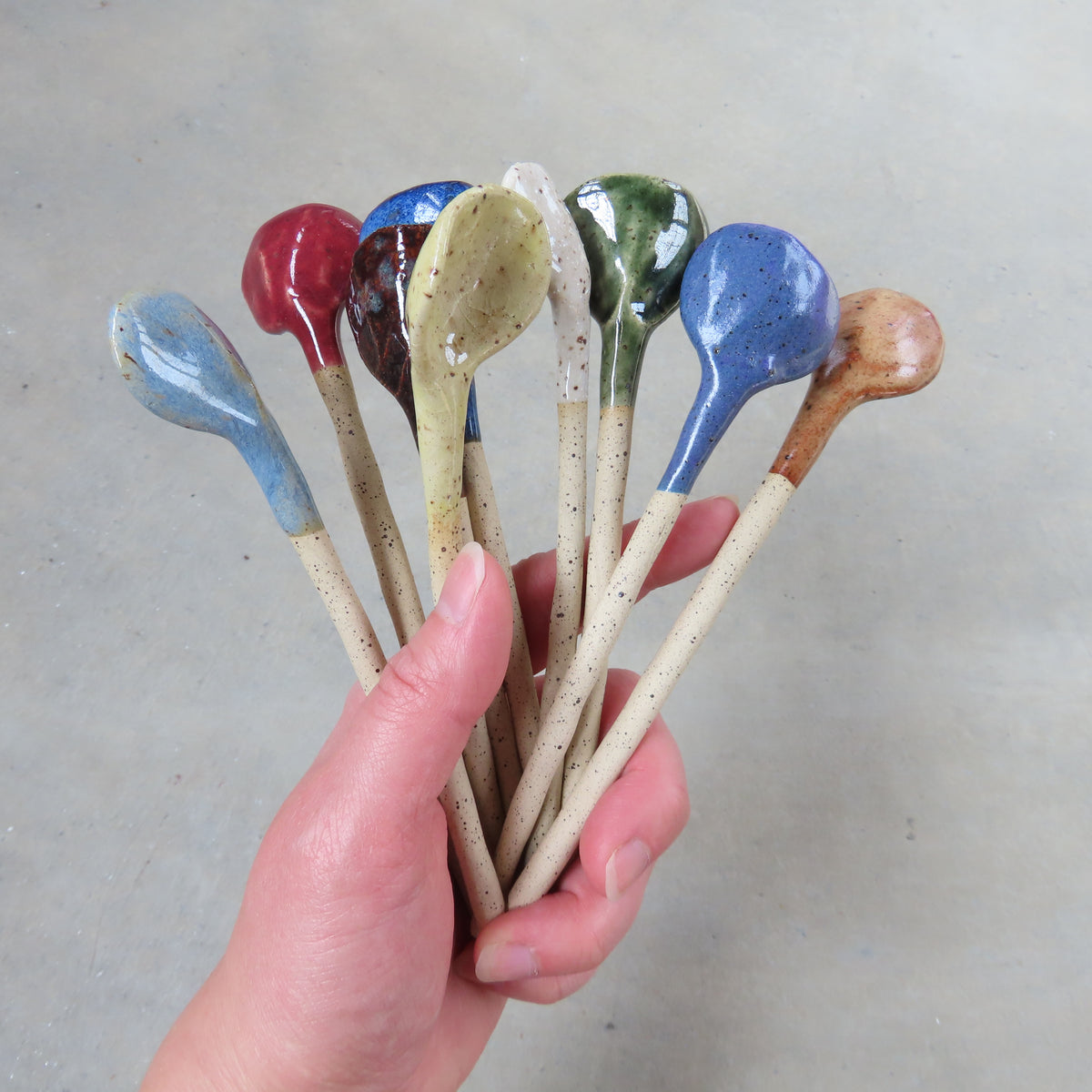 Handmade Ceramic Spoon: Mars Red