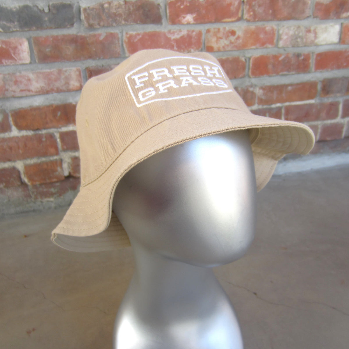 FreshGrass Hat: Beige Bucket Hat
