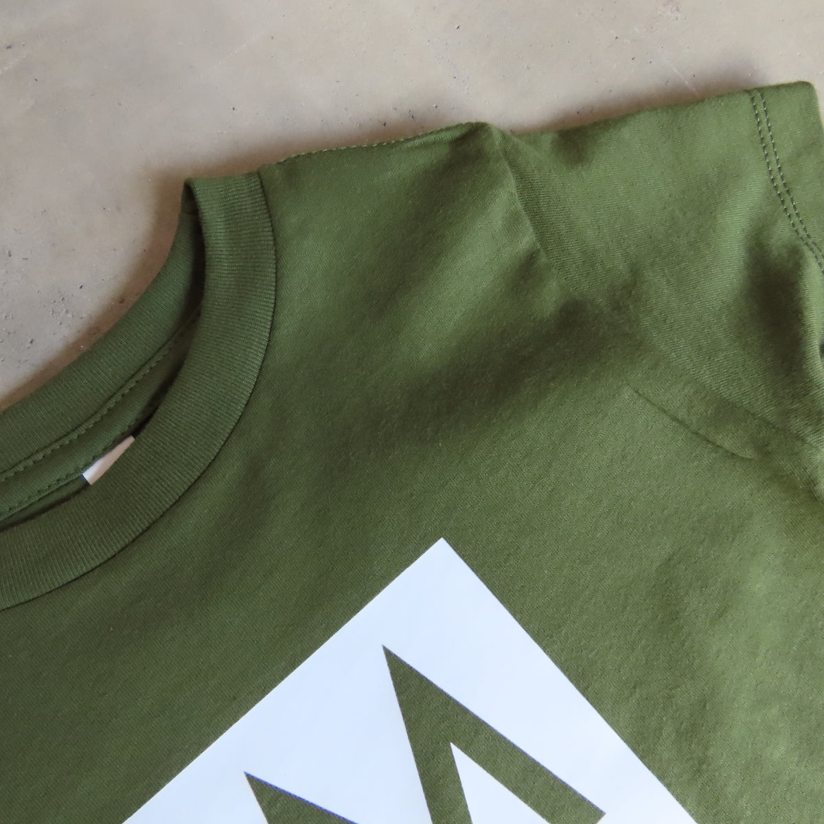 MASS MoCA Toddler T-Shirt: Olive Green with Logo