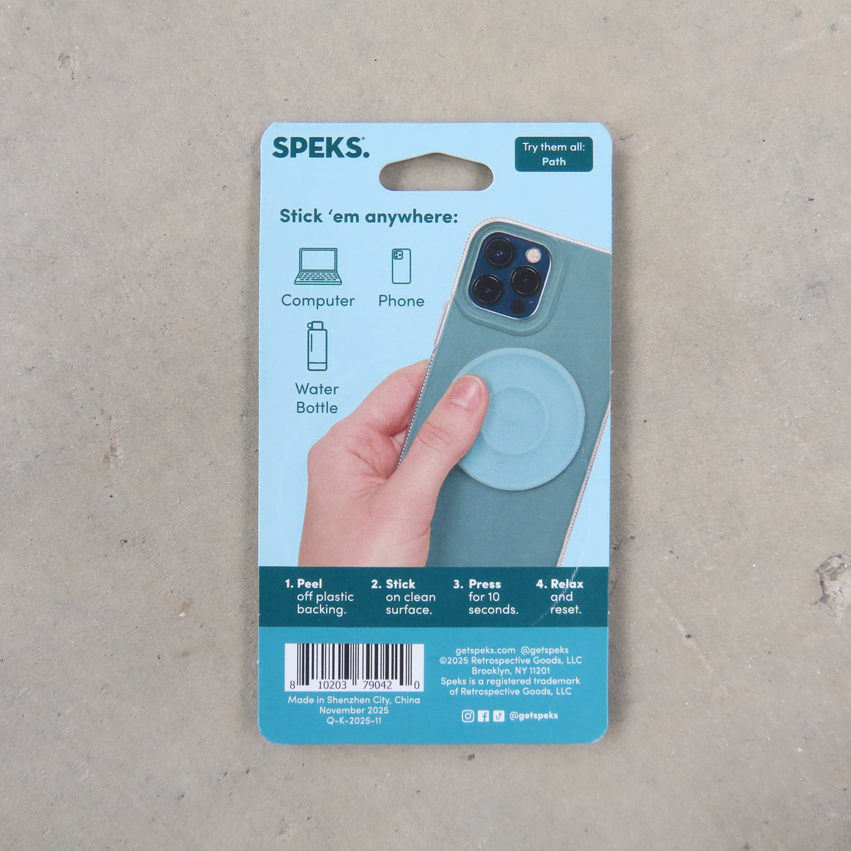 Slabs Silicone Sticker: Circle Path Green