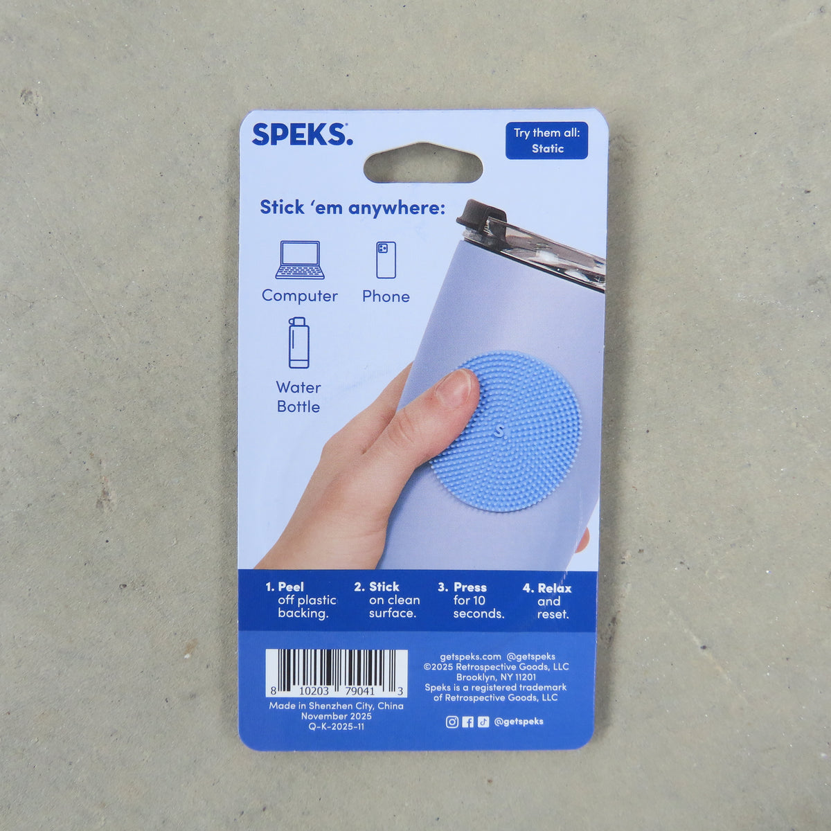Slabs Silicone Sticker: Circle Static Blue