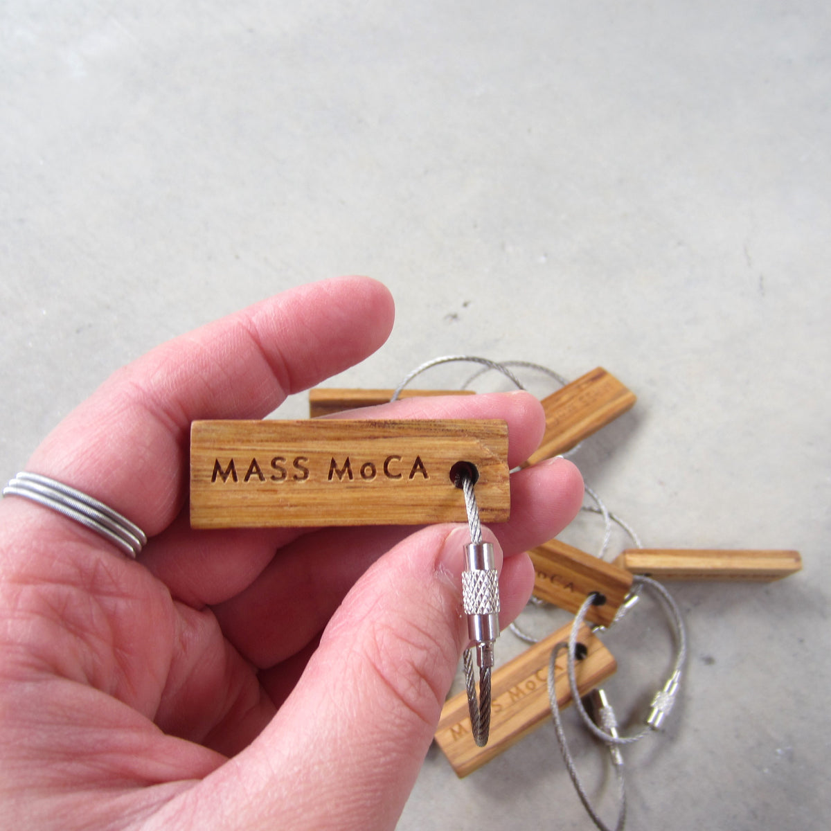 MASS MoCA Recycled Chopsticks Keychain