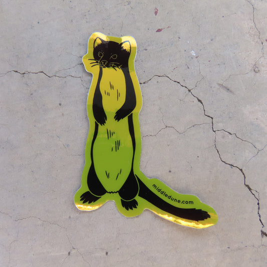 Metallic Weasel Sticker