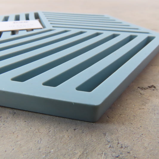 Hexagon Kitchen Trivet: Fog Blue