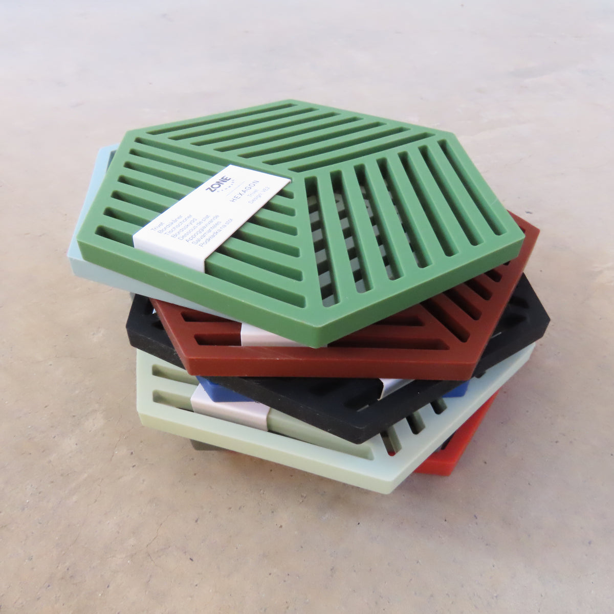 Hexagon Kitchen Trivet: Charcoal