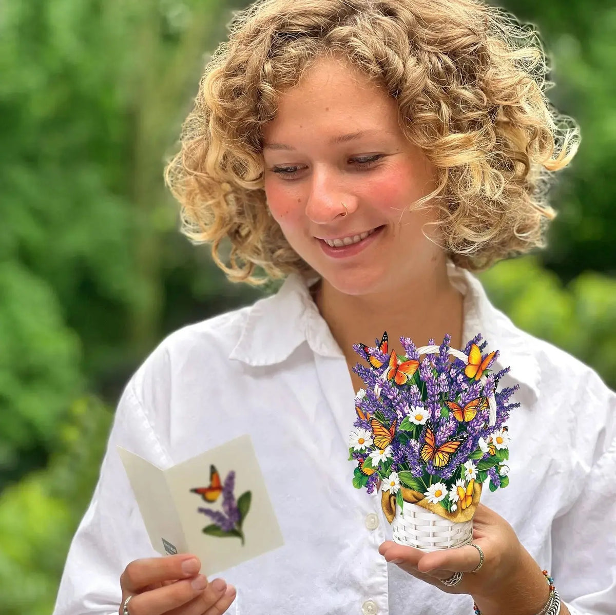 Mini Paper Bouquet: Lavender & Butterflies