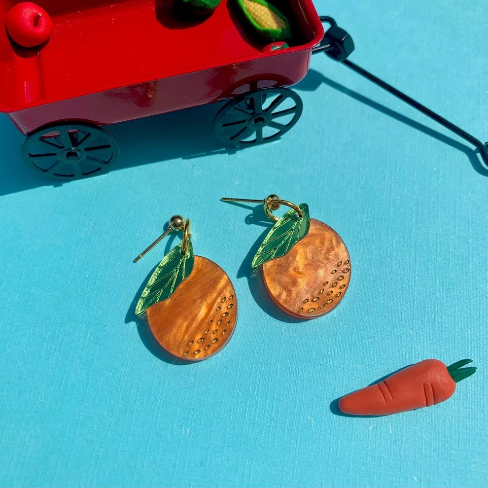 Mini Oranges Acrylic Earrings