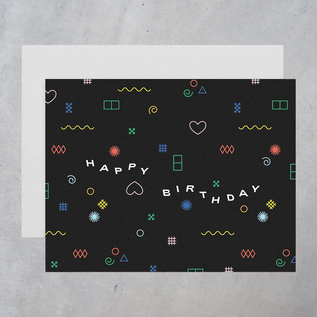 Greeting Card: Neon Lights Birthday