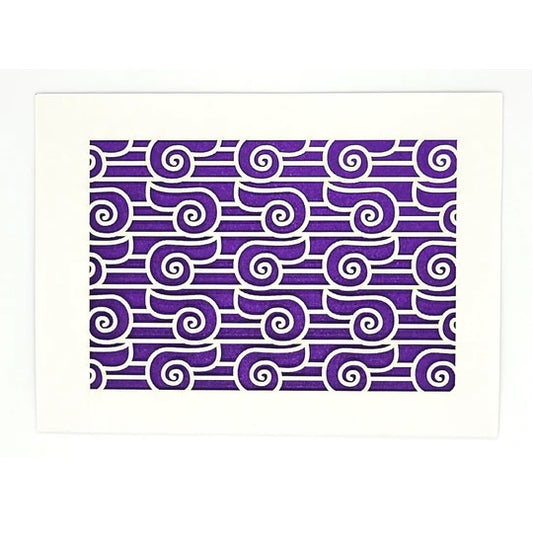 Laser Cut Greeting Card: Aztec Waves