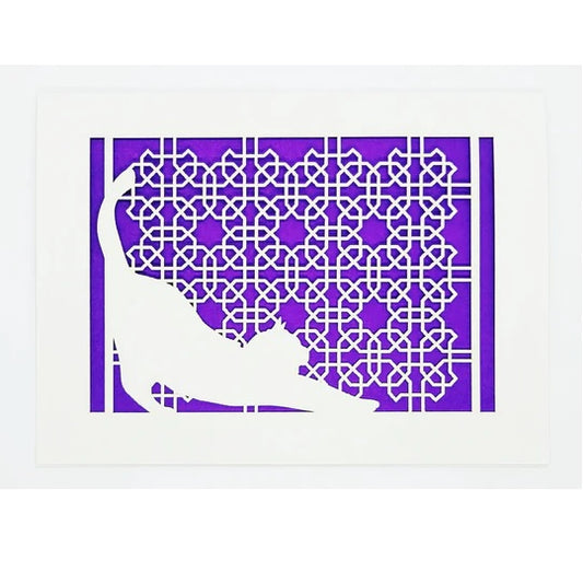 Laser Cut Greeting Card: Muzza the Cat