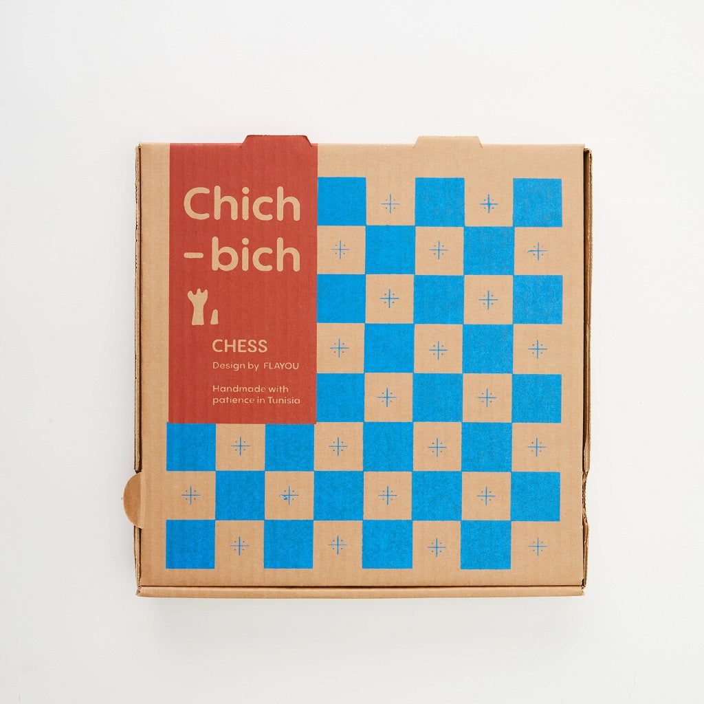 Flaÿou Clay Chess Set (Neon Blue)