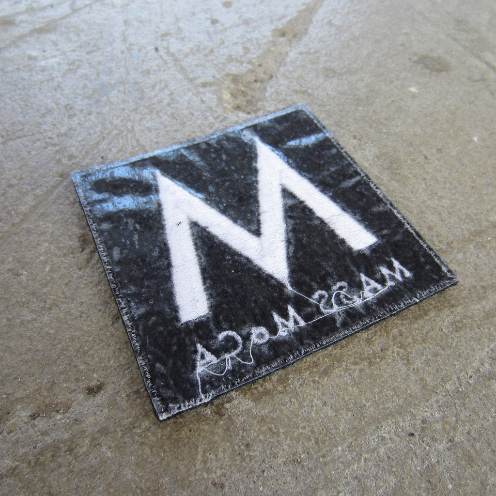 MASS MoCA Iron On Patch: Black and White Logo