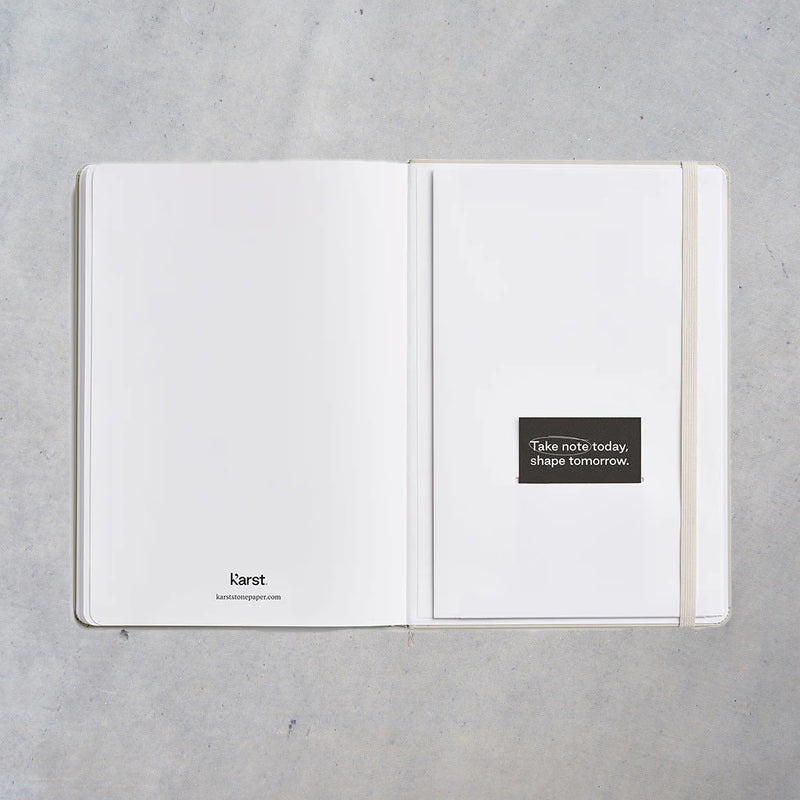 Stone Paper Notebook: A5 Lined Hardcover - Stone