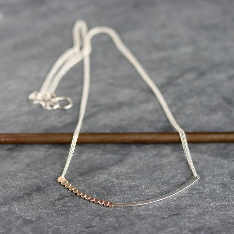 Abacus Necklace in Mixed Metals