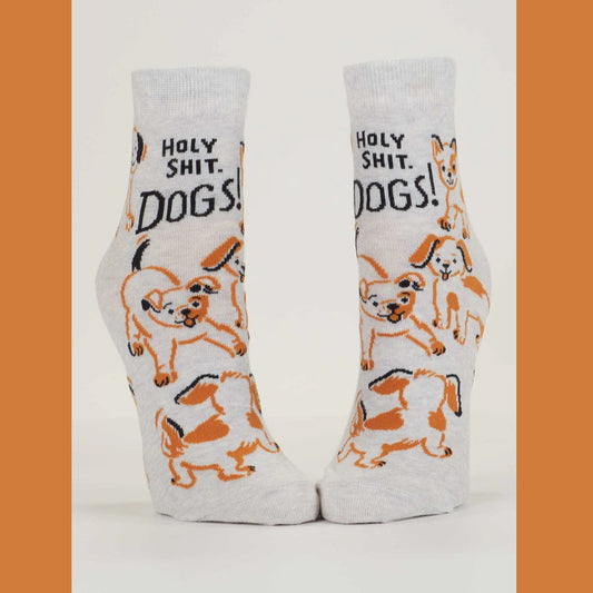 Women's Ankle Socks: Holy Shit. Dogs!