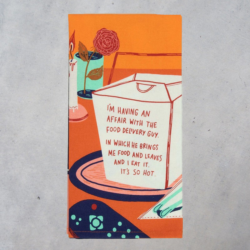 Printed Dish Towel: Food Delivery