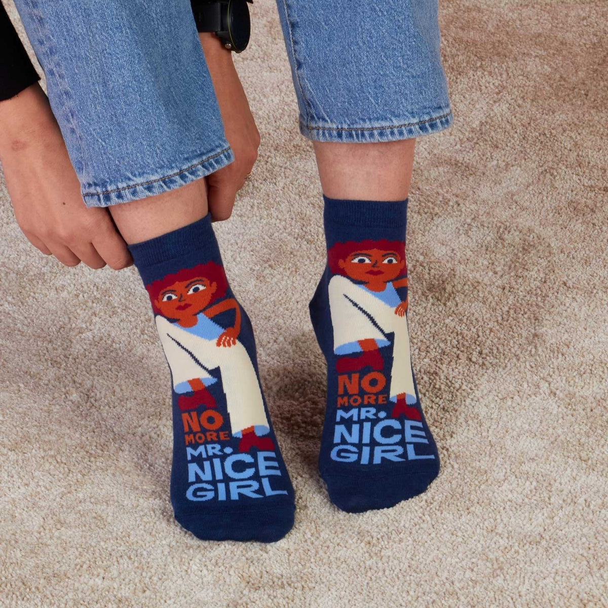 Women's Ankle Socks: Mr. Nice Girl