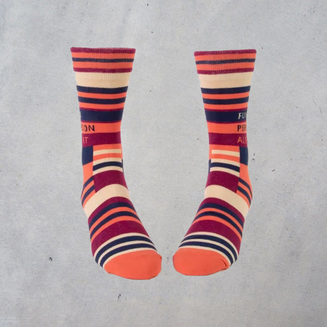 Men's Crew Socks: Fun Person Alert