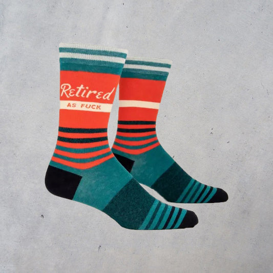 Men's Crew Socks: Retired as Fuck
