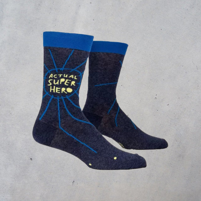 Men's Crew Socks: Actual Superhero
