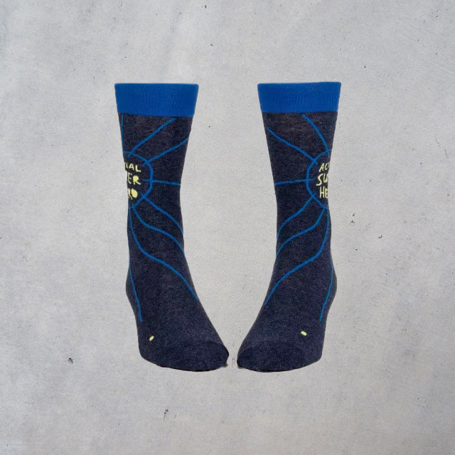 Men's Crew Socks: Actual Superhero