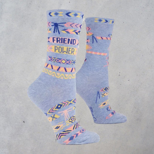 Women's Crew Socks: Friend Power