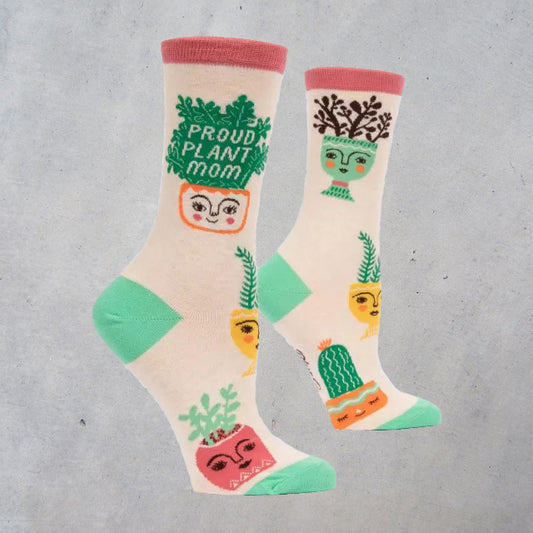 Women's Crew Socks: Proud Plant Mom