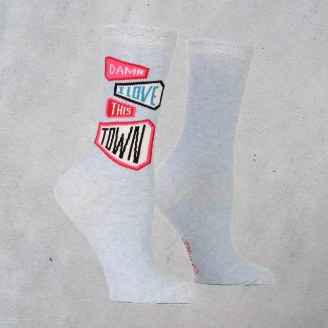 Women's Crew Socks: Love This Town