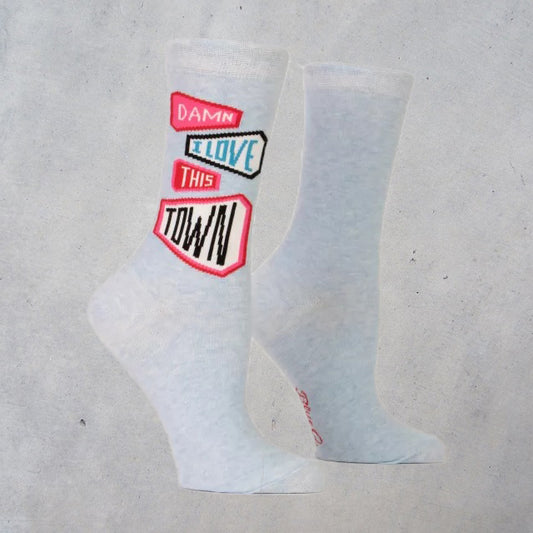 Women's Crew Socks: Love This Town
