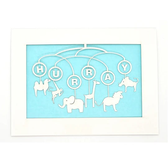 Laser Cut Greeting Card: Hurray