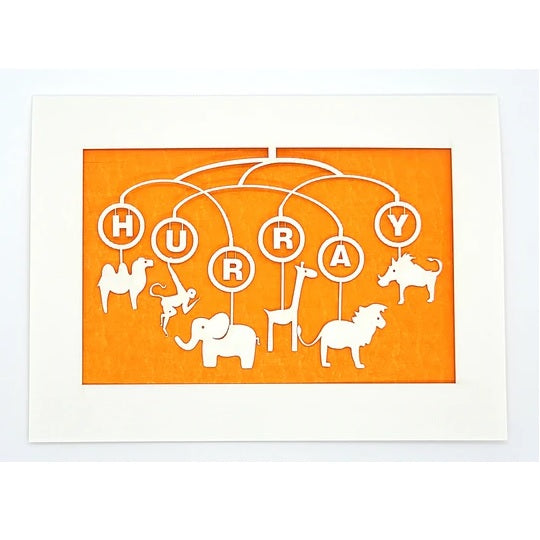 Laser Cut Greeting Card: Hurray