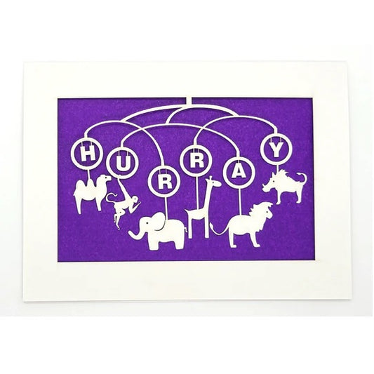 Laser Cut Greeting Card: Hurray