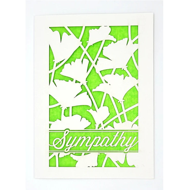 Laser Cut Greeting Card: Sympathy Poppies