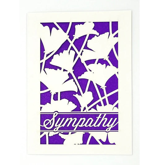 Laser Cut Greeting Card: Sympathy Poppies