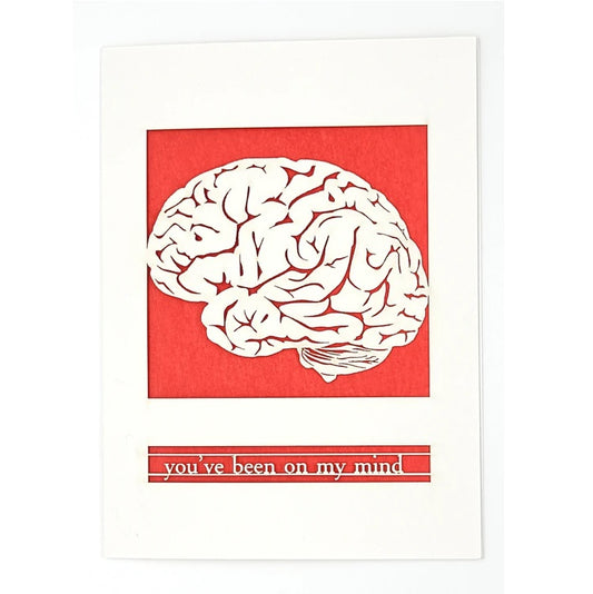 Laser Cut Greeting Card: You've Been on My Mind