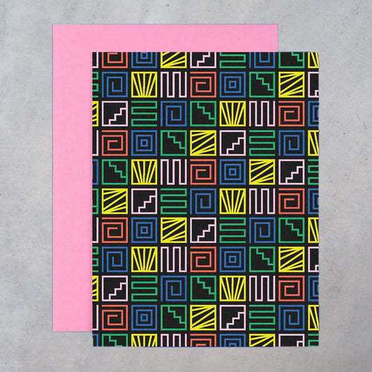 Greeting Card: Desert Disco 3 Pattern