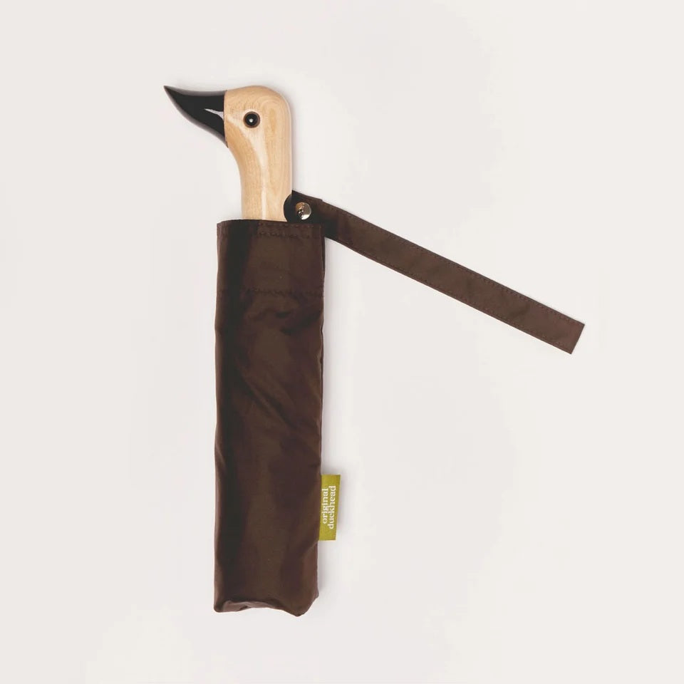 Espresso Compact Duck Umbrella
