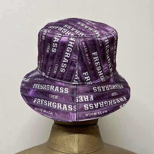 FreshGrass Wristband Bucket Hat: Purple w/Pink Lining