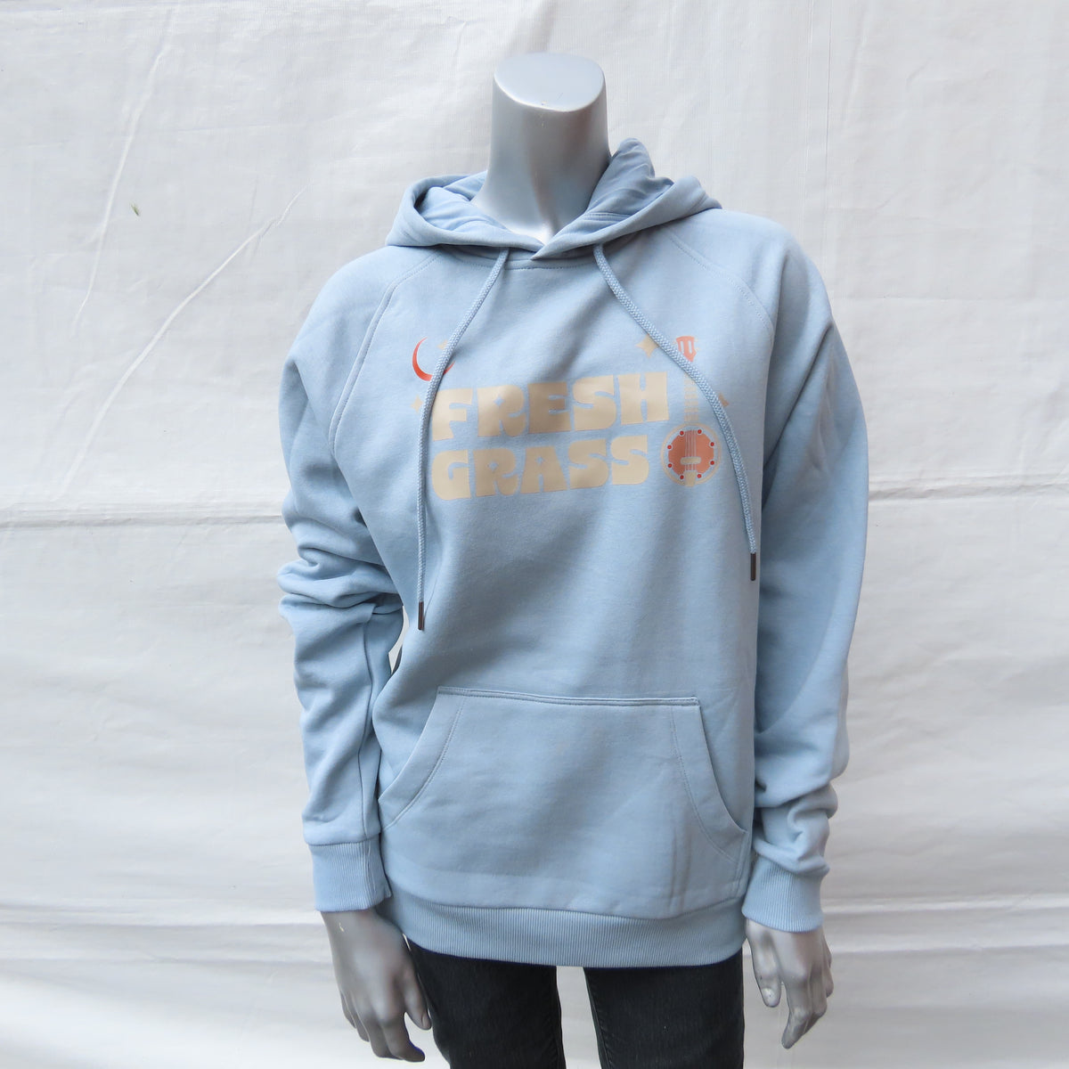 FreshGrass Hoodie: Light Blue with Banjo