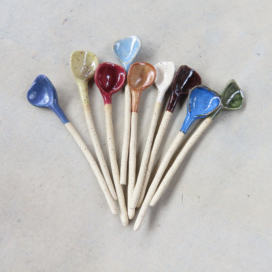 Handmade Ceramic Spoon: Light Blue