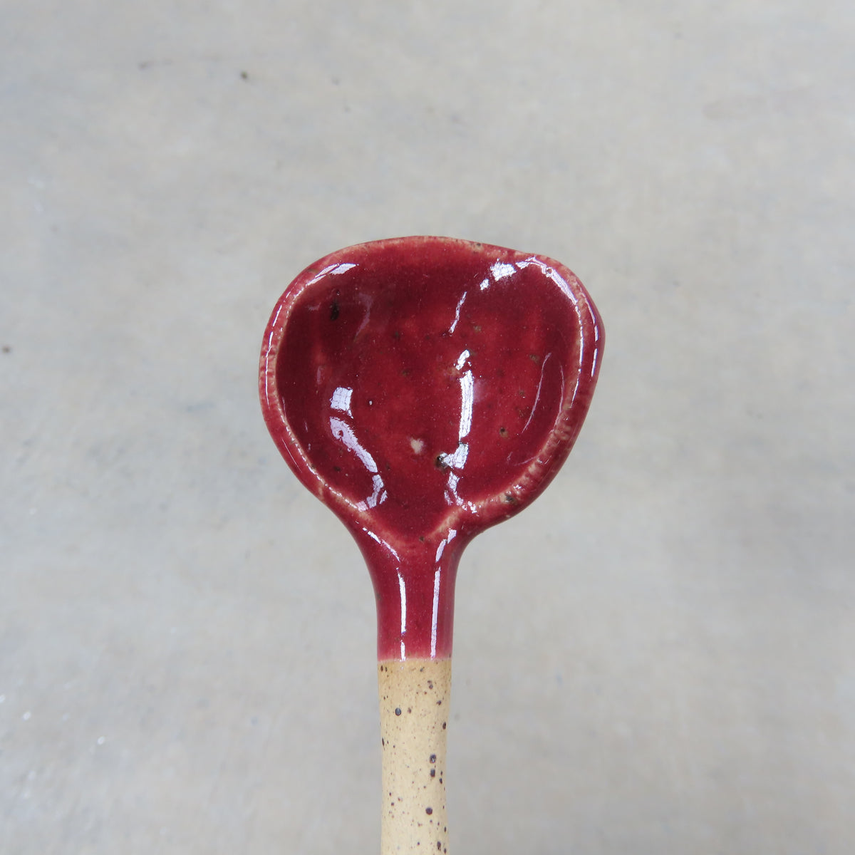 Handmade Ceramic Spoon: Mars Red