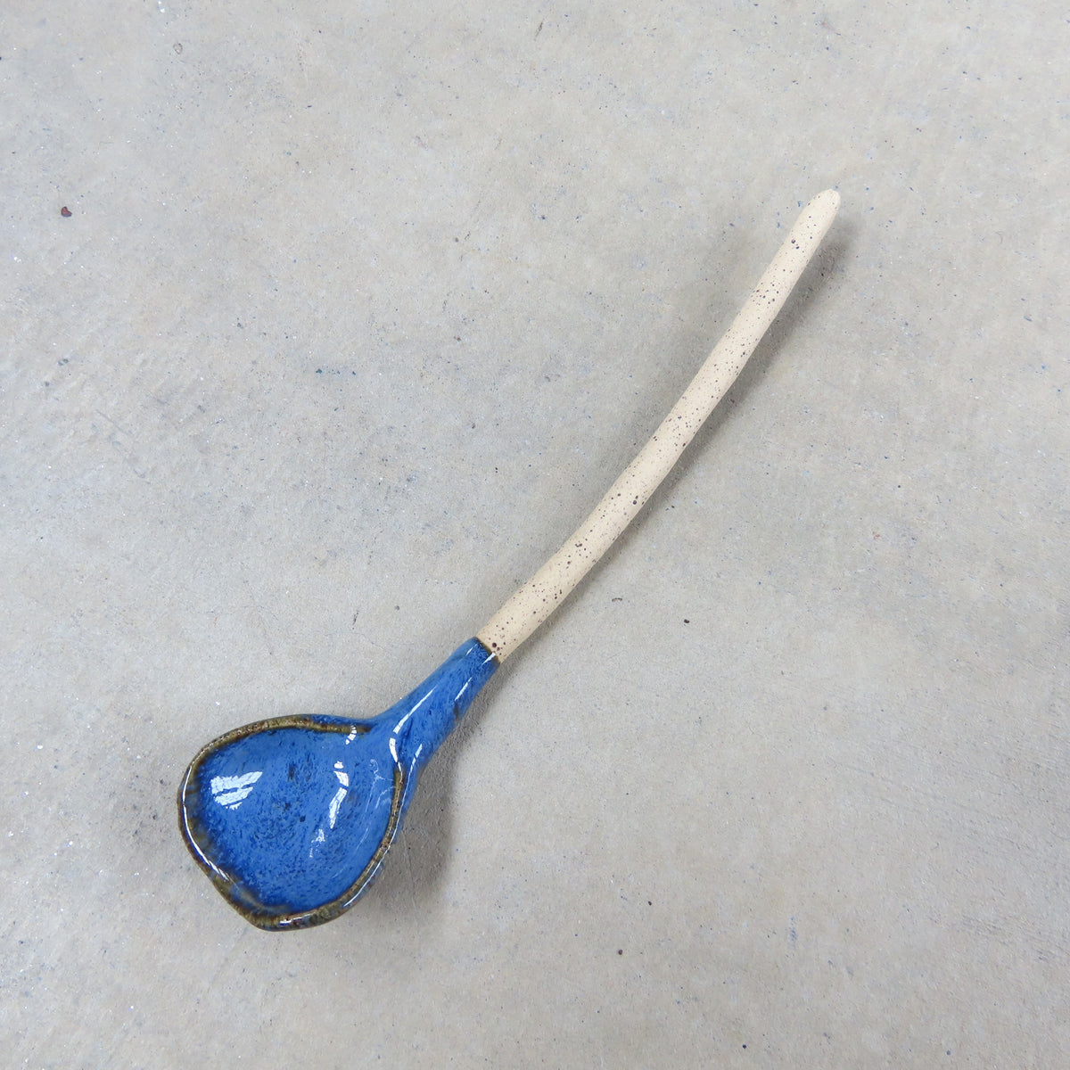 Handmade Ceramic Spoon: Cobalt Blue