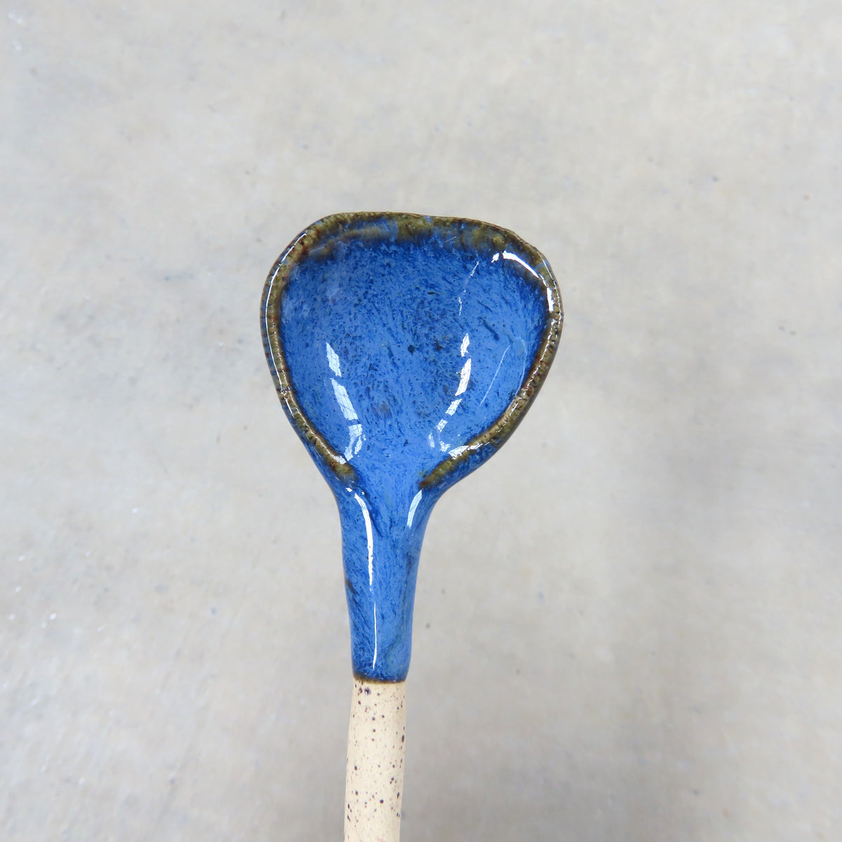 Handmade Ceramic Spoon: Cobalt Blue