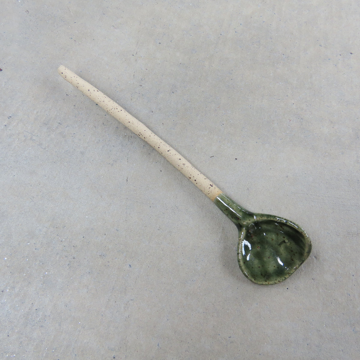 Handmade Ceramic Spoon: Sea Green