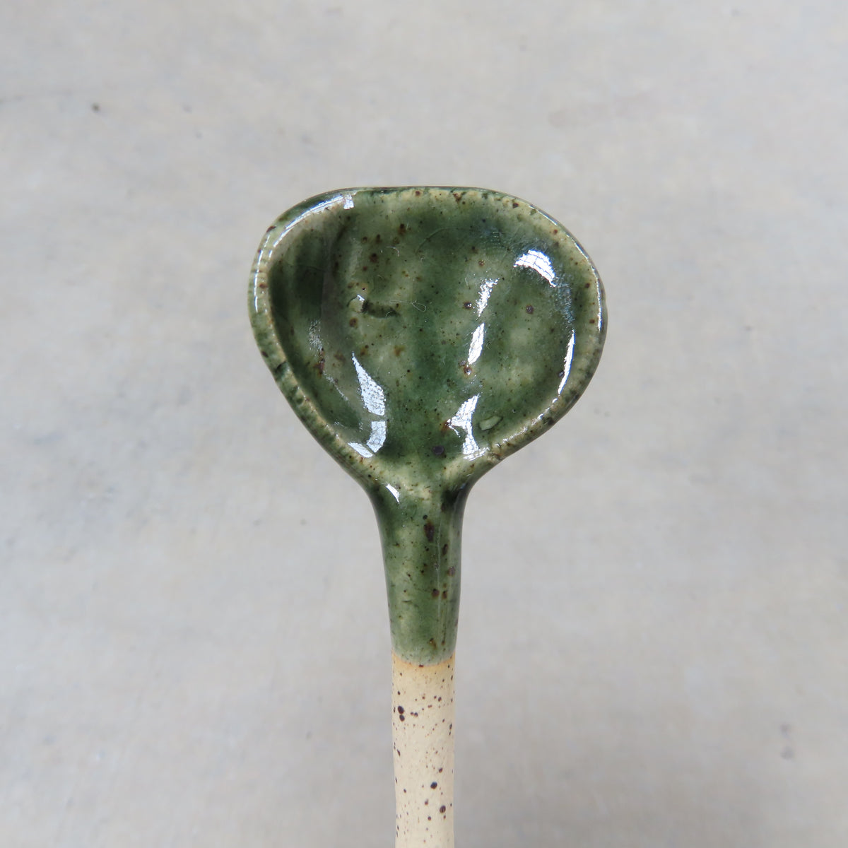 Handmade Ceramic Spoon: Sea Green