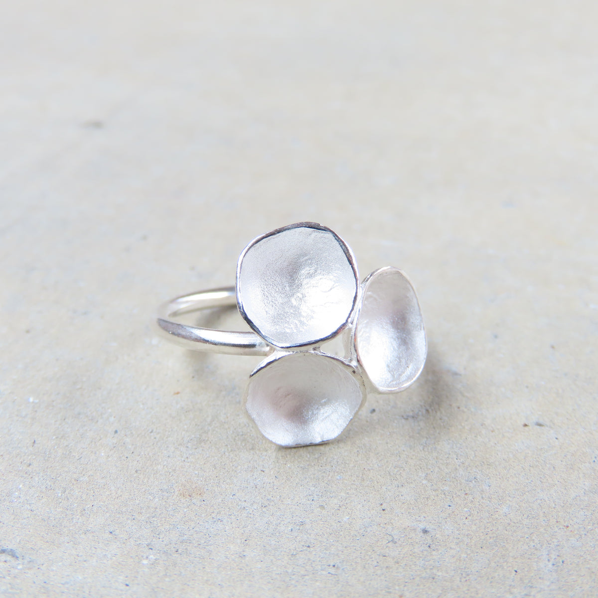Tri Pod Ring in Sterling Silver